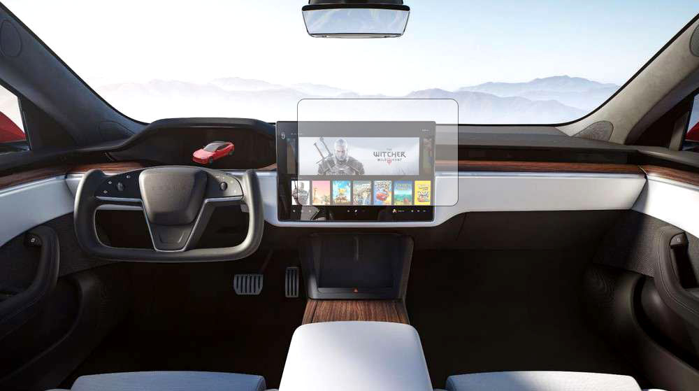 Tesla Model S/X 2022 2021 Screen Protector Matte Anti Glare Fingerprint  Center Control Touchscreen Navigation Touch Tempered Glass Screen Protector