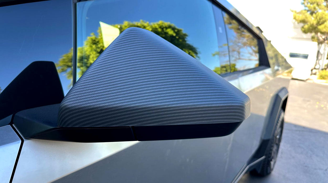 Tesla Cybertruck Mirror Covers - Matte Carbon Pattern - 10