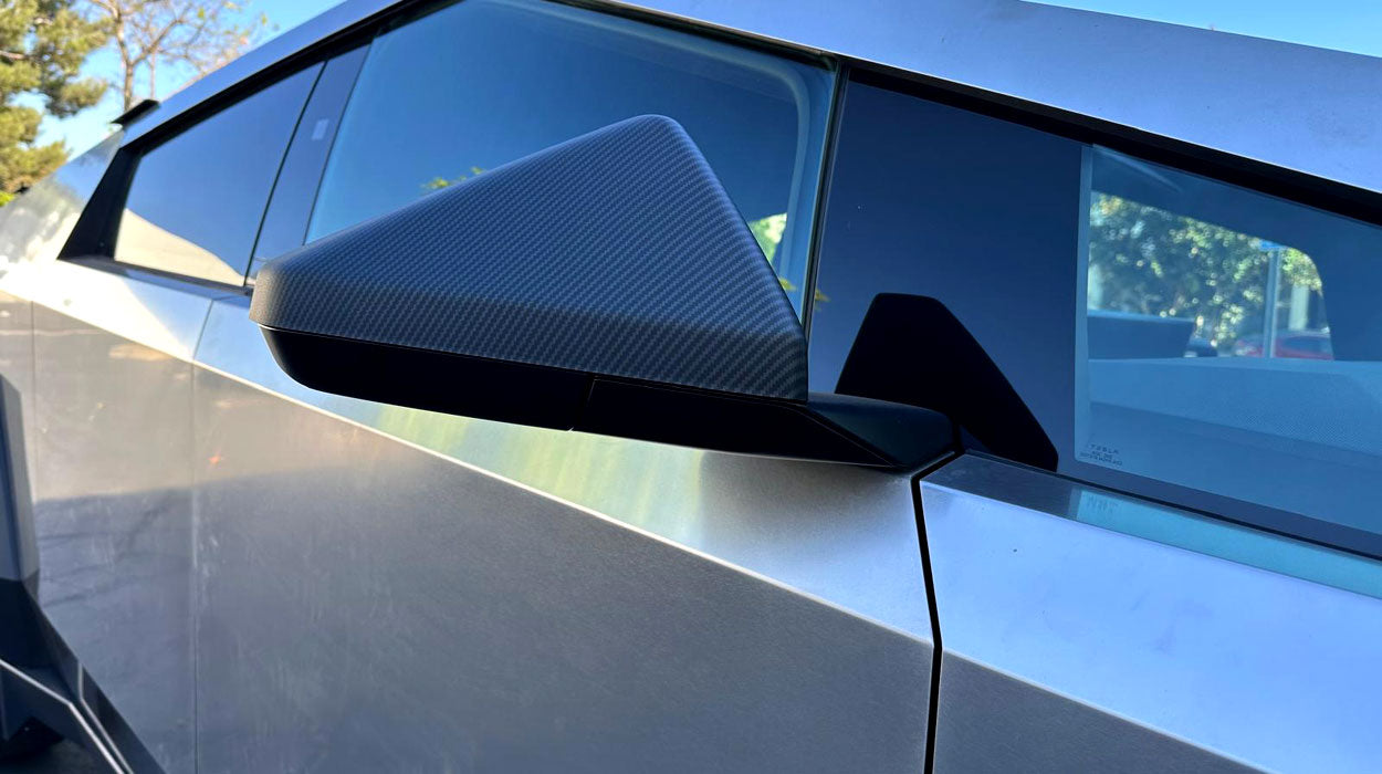 Tesla Cybertruck Mirror Covers - Matte Carbon Pattern - 11