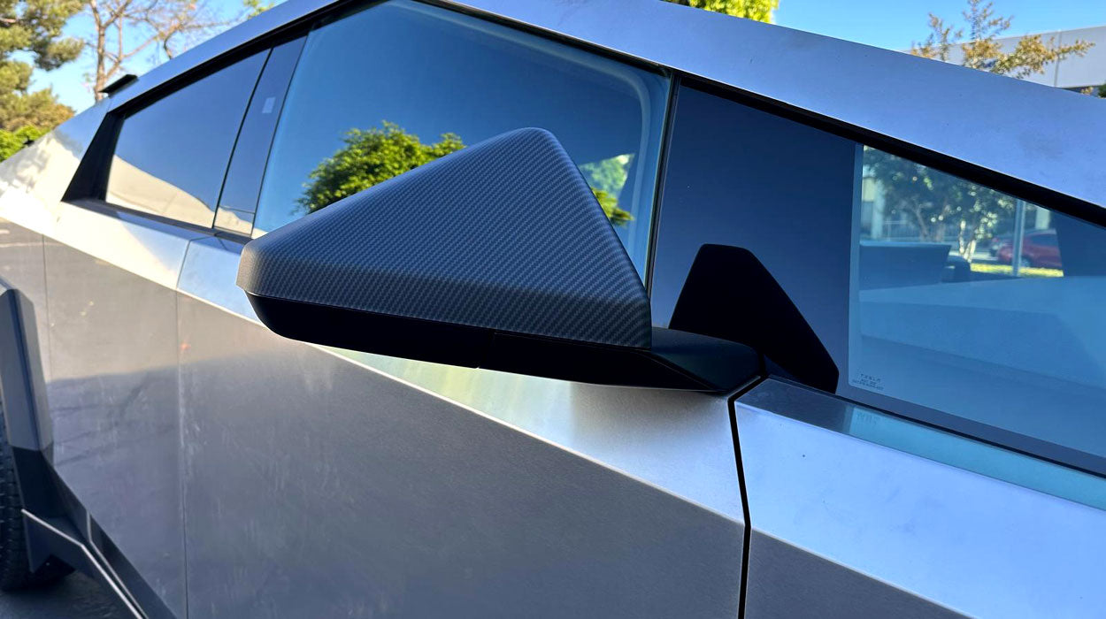 Tesla Cybertruck Mirror Covers - Matte Carbon Pattern - 12