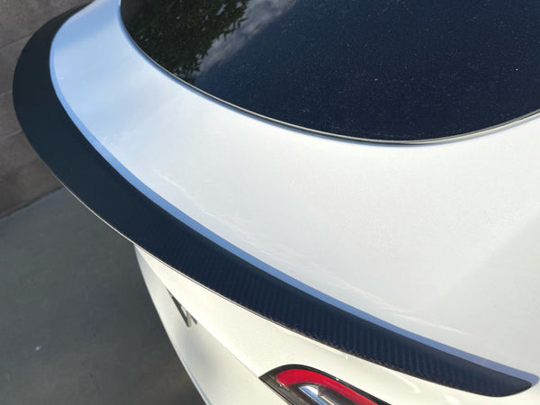 Tesla Model Y Rear Trunk Carbon Fiber Spoiler | TESMANIAN