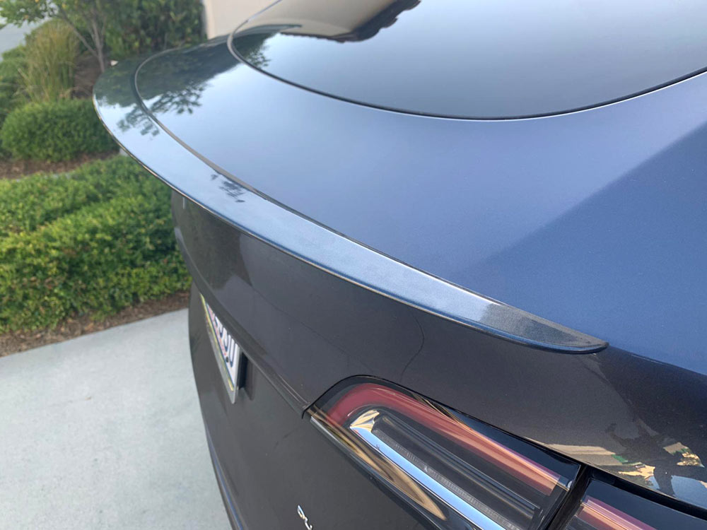 Rear Window Roof Spoiler (Fits: Tesla Model Y all years) Unpainted Black  380R